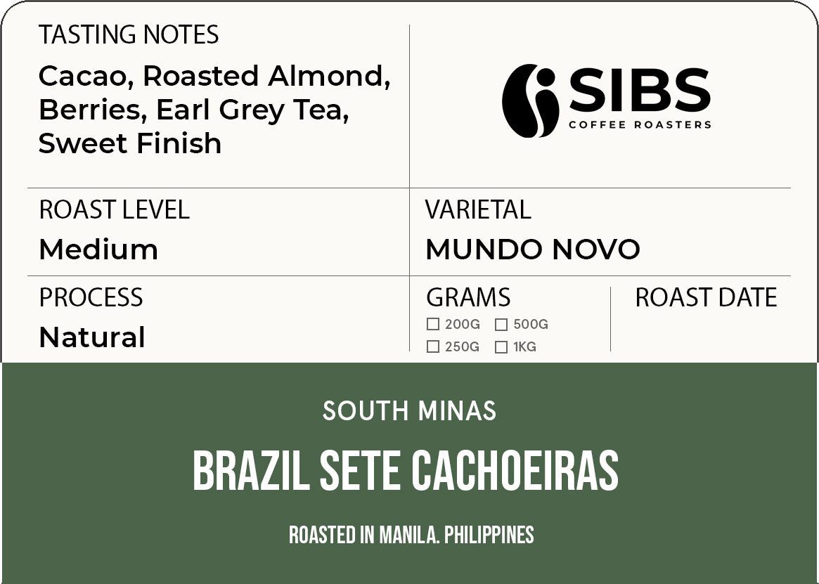 Brazil Sete Cachoeiras (100% Arabica) - Freshly Roasted Coffee