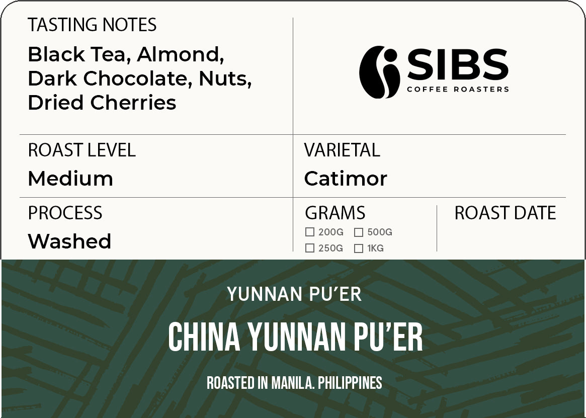 China Yunnan Pu'er (100% Arabica) - Freshly Roasted Coffee