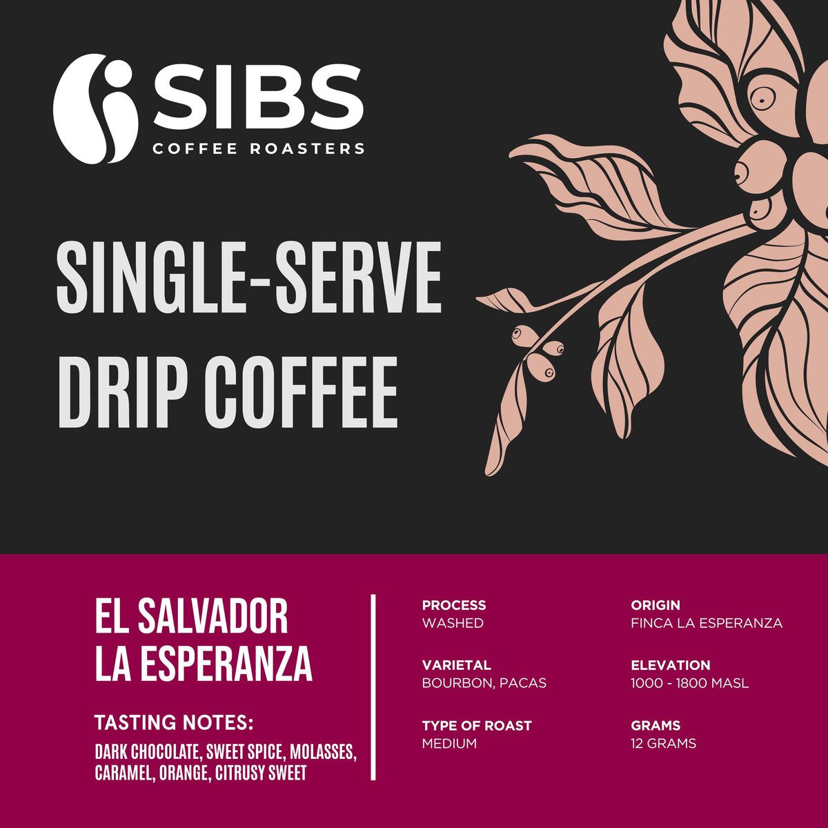 Single-serve Drip Coffee Sibs Varieties (set of 12grams 7x Drip)