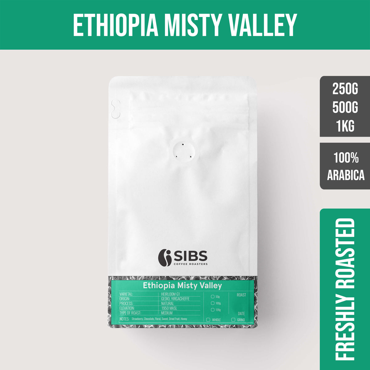 Ethiopia Misty Valley (100% Arabica) - Freshly Roasted Coffee