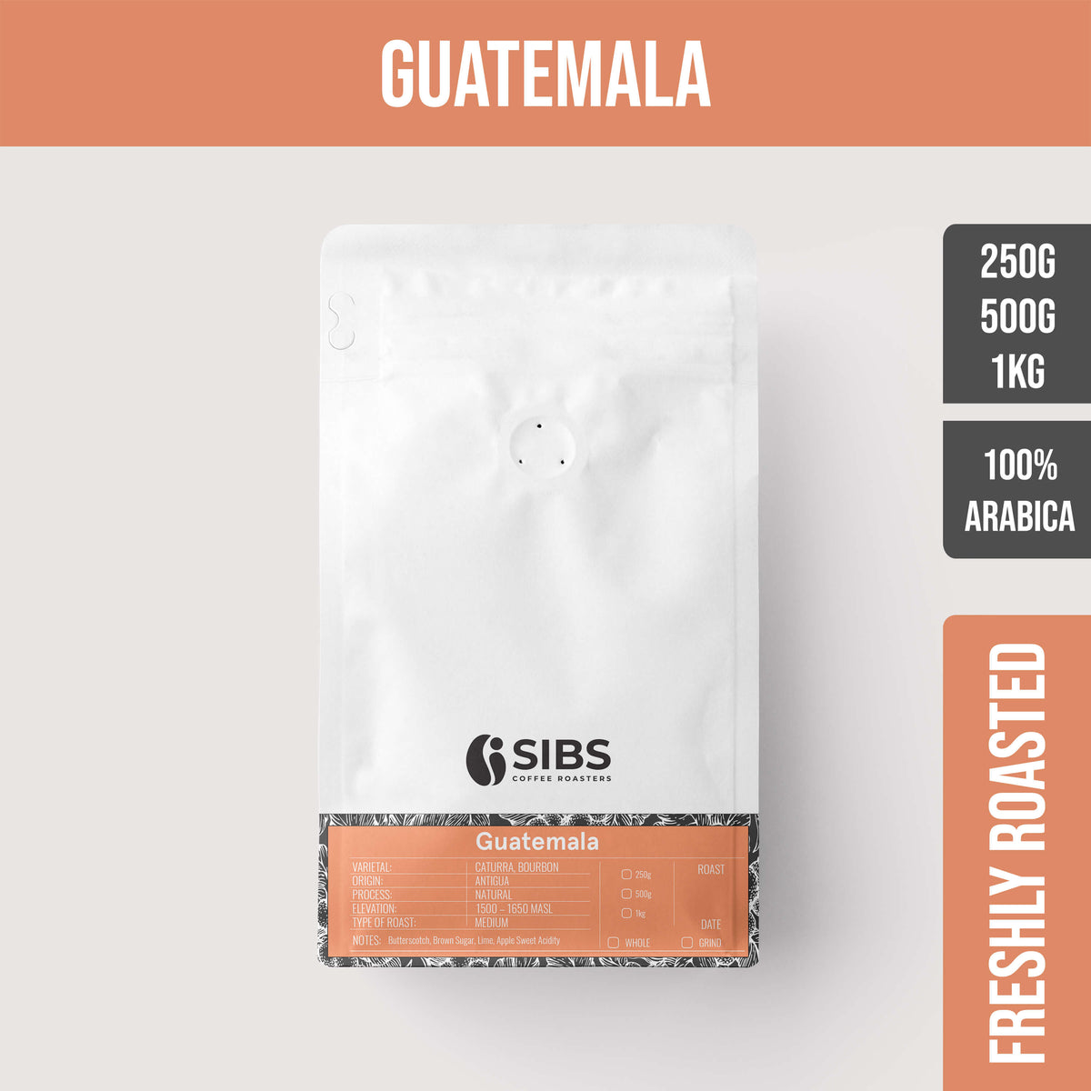 Guatemala (100% Arabica) - Freshly Roasted Coffee