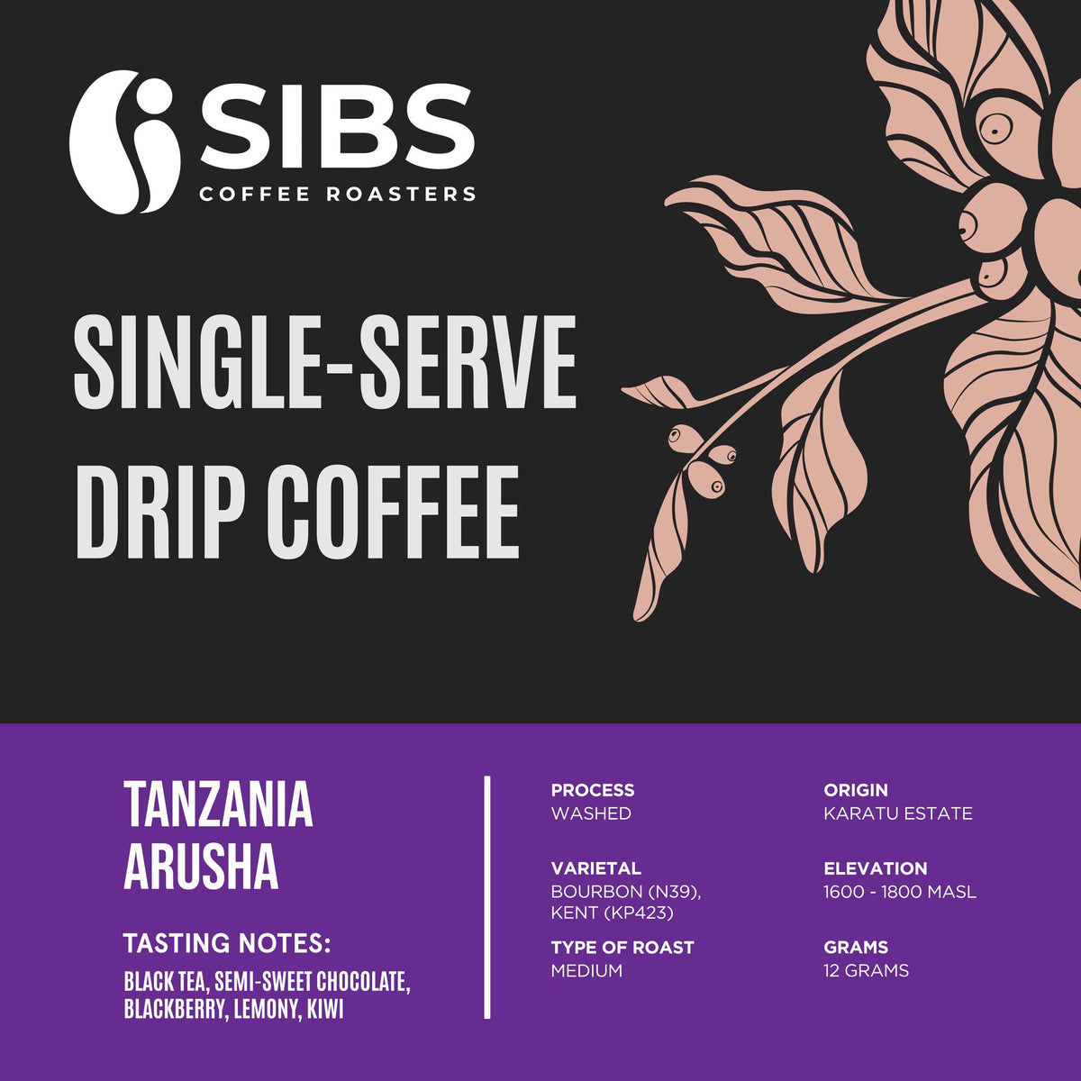 Single-serve Drip Coffee Sibs Varieties (set of 12grams 7x Drip)